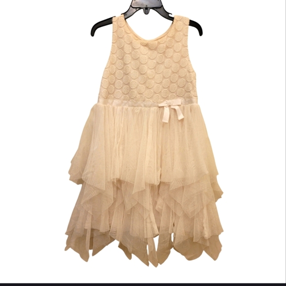 Cat & Jack Cream Tulle Embroidered Sunday Summer Dress Size 5T - Picture 1 of 8